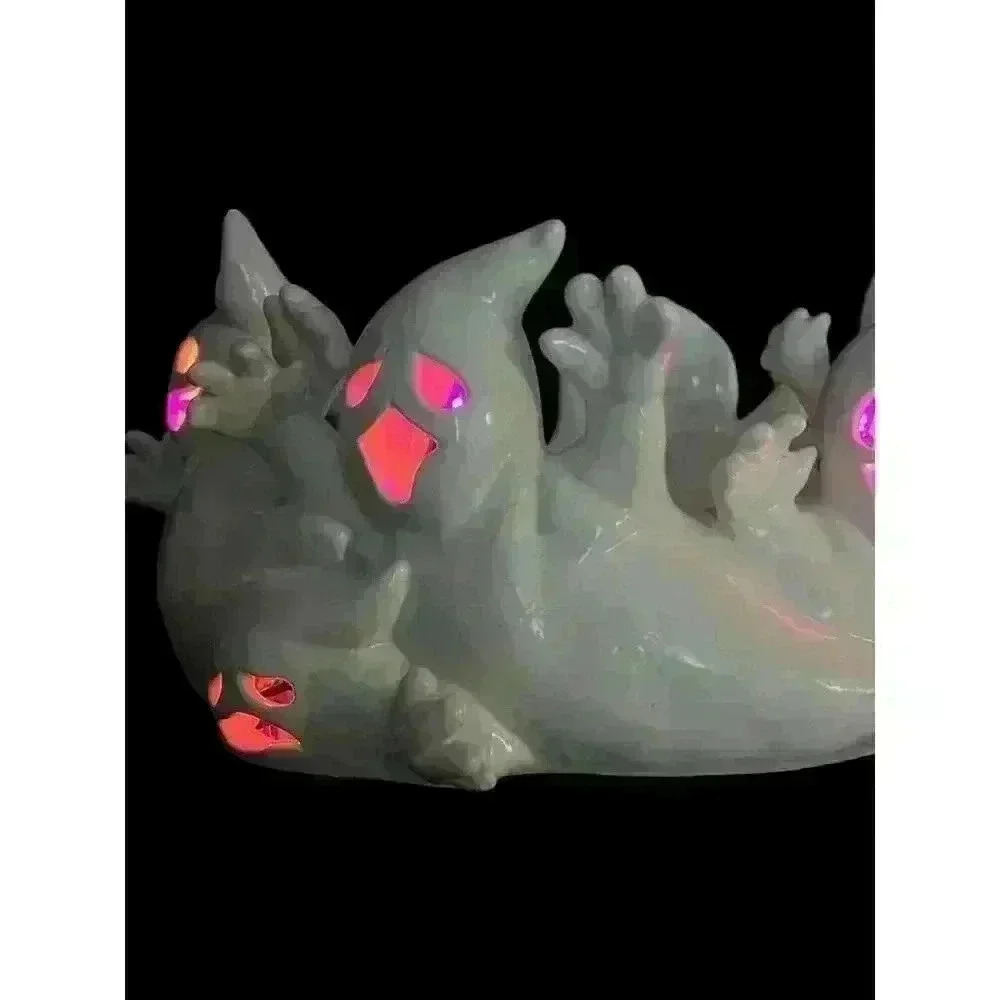 Vintage Ceramic Huddle Party Pile Off Ghosts Halloween light (included) up bowl